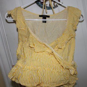 Ruffle Crop Top Tie Up on the back